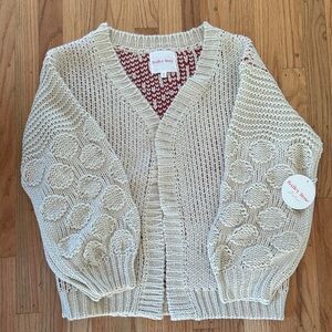 Bailey Rose oversized Lobster Cardigan with Bell Sleeves